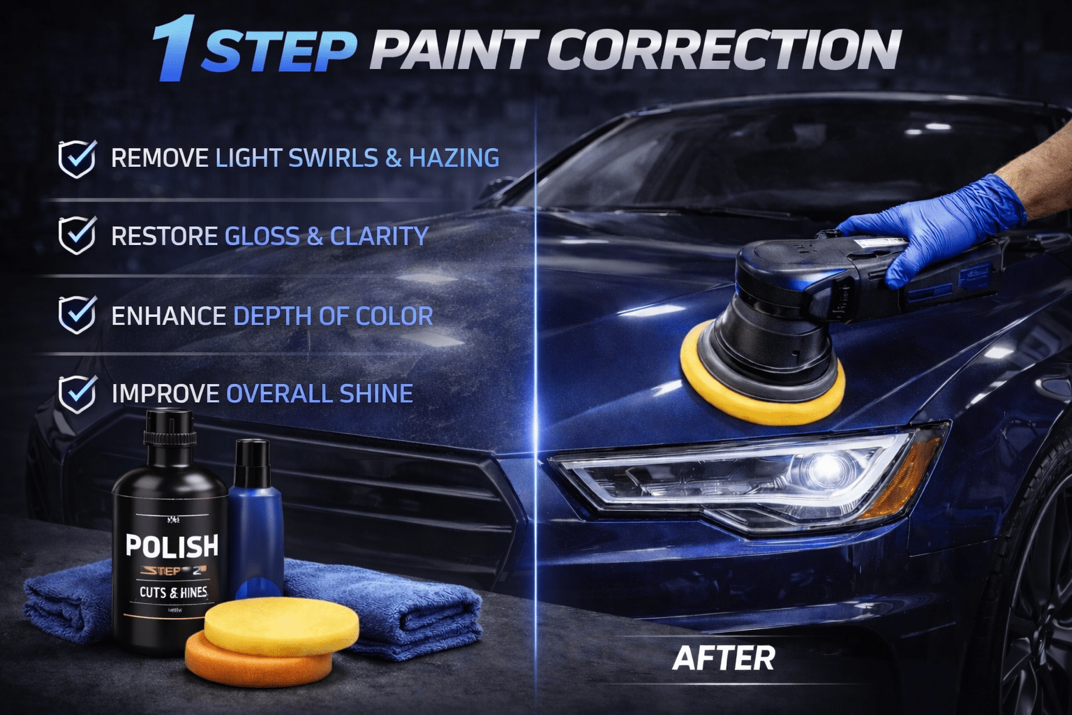 1-Step Paint Correction Detail - Folsom Wrap & Detail | Car Wraps, Ceramic Coating & PPF in Folsom, CA Main image