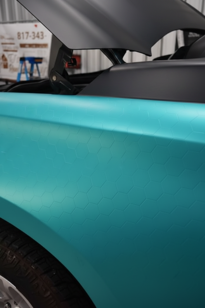 Embossed Front Fender Vinyl Wrap (Per)